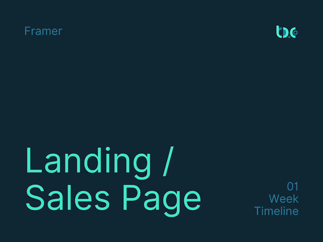 Cover image for Framer Landing/Sales Page