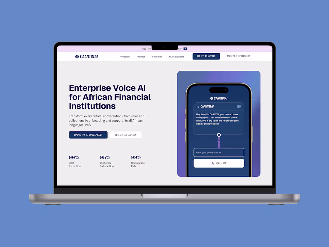 Cover image for Caantin AI | Transform customer operations with voice AI