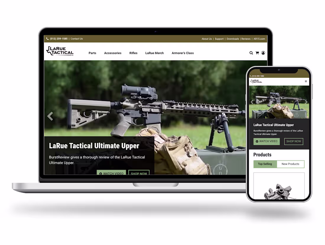 Cover image for LaRue Tactical Website Design