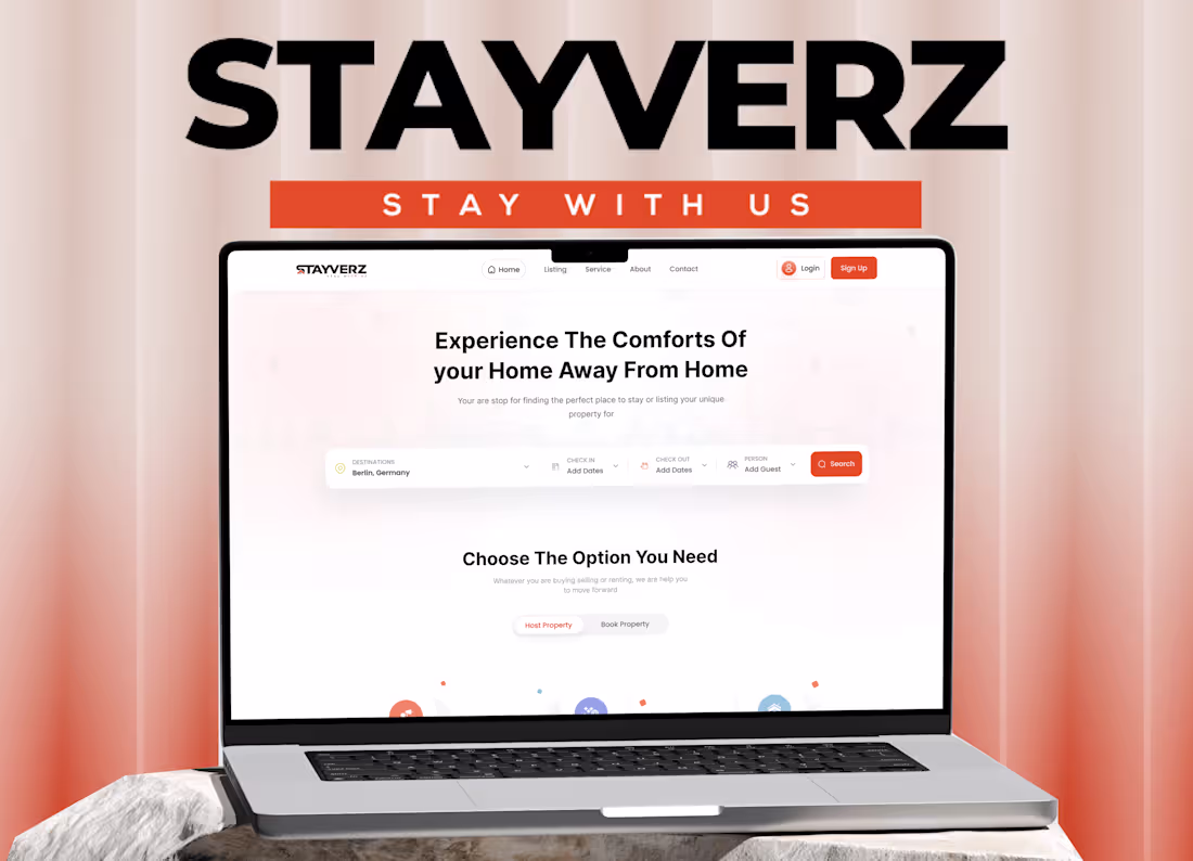 Cover image for Stayverz - Ultimate "Home Away From Home" Experience