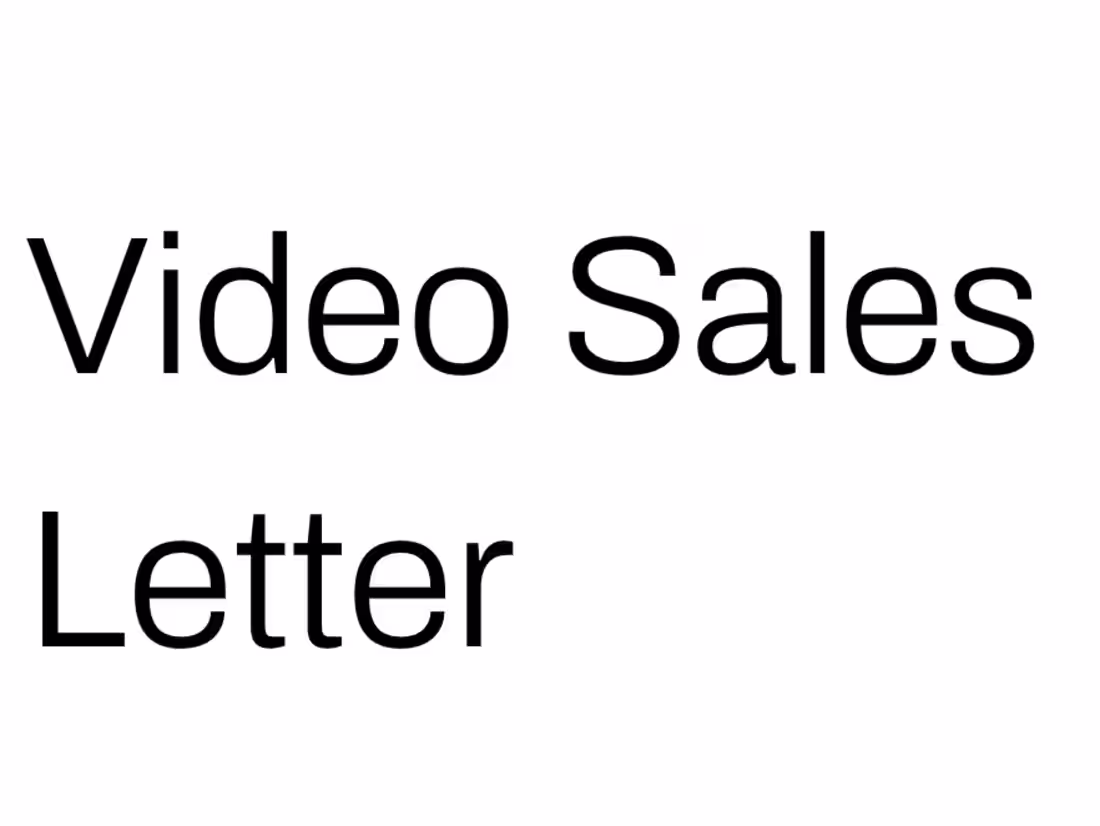 Cover image for Video Sales Letter Copywriting
