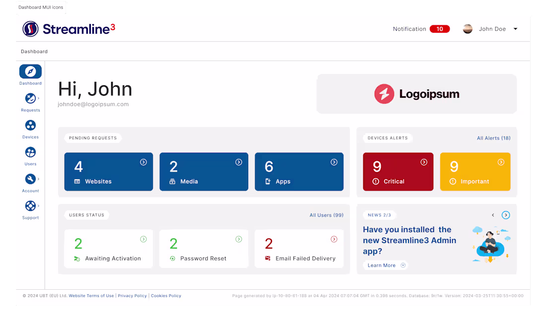 Cover image for Streamline3 Web App Redesign