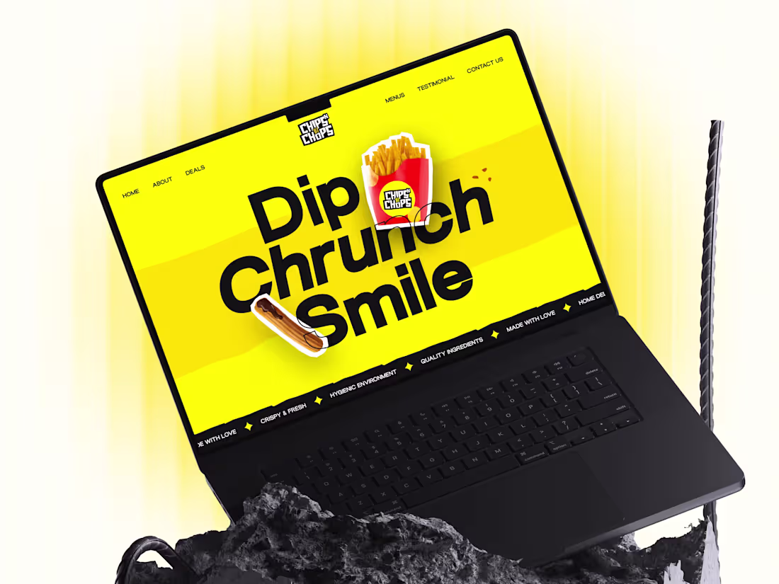 Cover image for Chips N Chops Restaurant Website UIUX Design