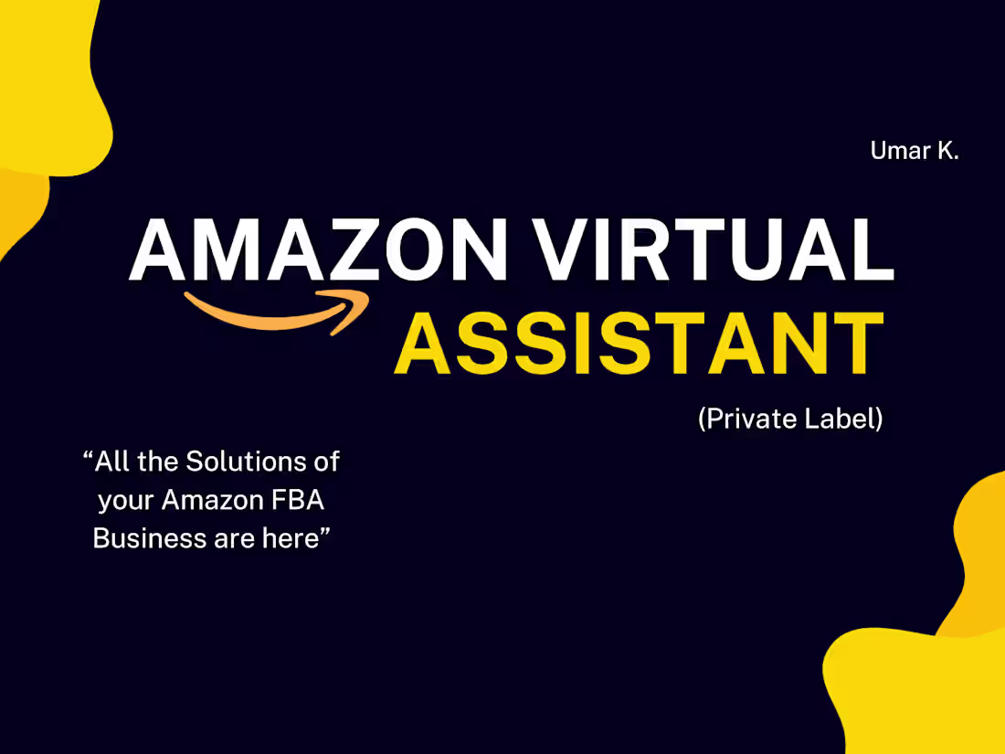 Cover image for Amazon FBA Virtual Assistant | Private Label | PPC