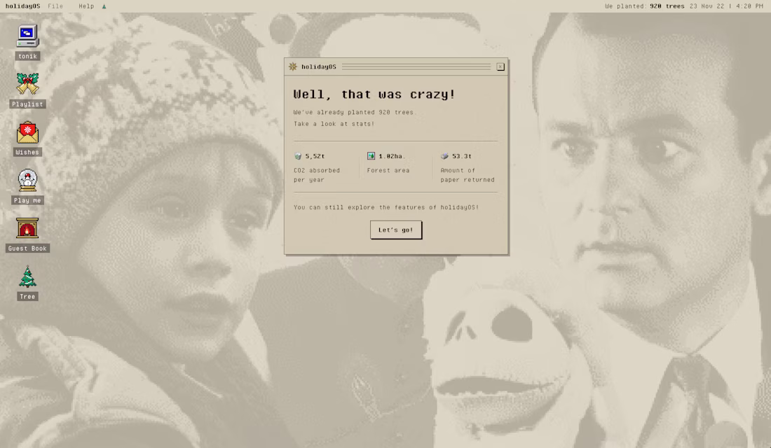 Cover image for HolidayOS – Interactive Retro Holiday Experience