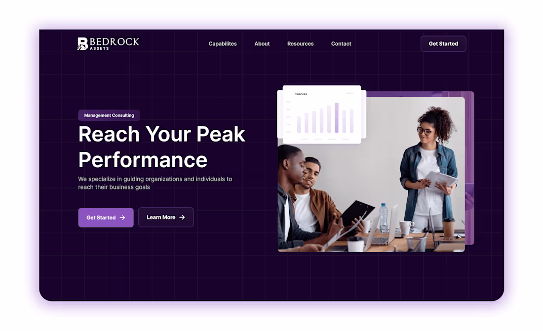 Cover image for Webflow Design & Development for Bedrock Assets