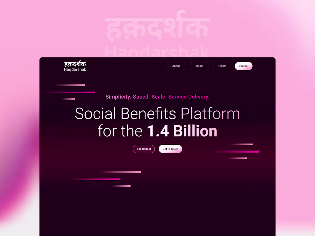 Cover image for Haqdarshak Website Rebranding