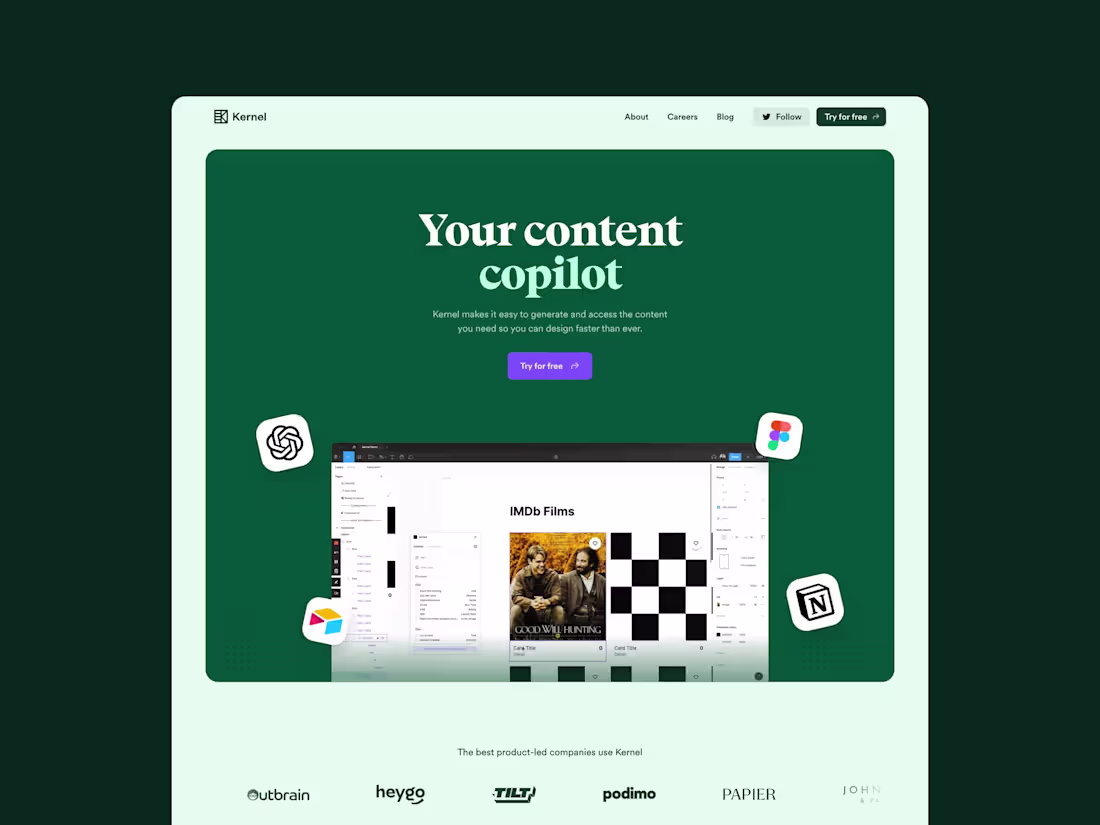 Cover image for Kernel · Website design & build