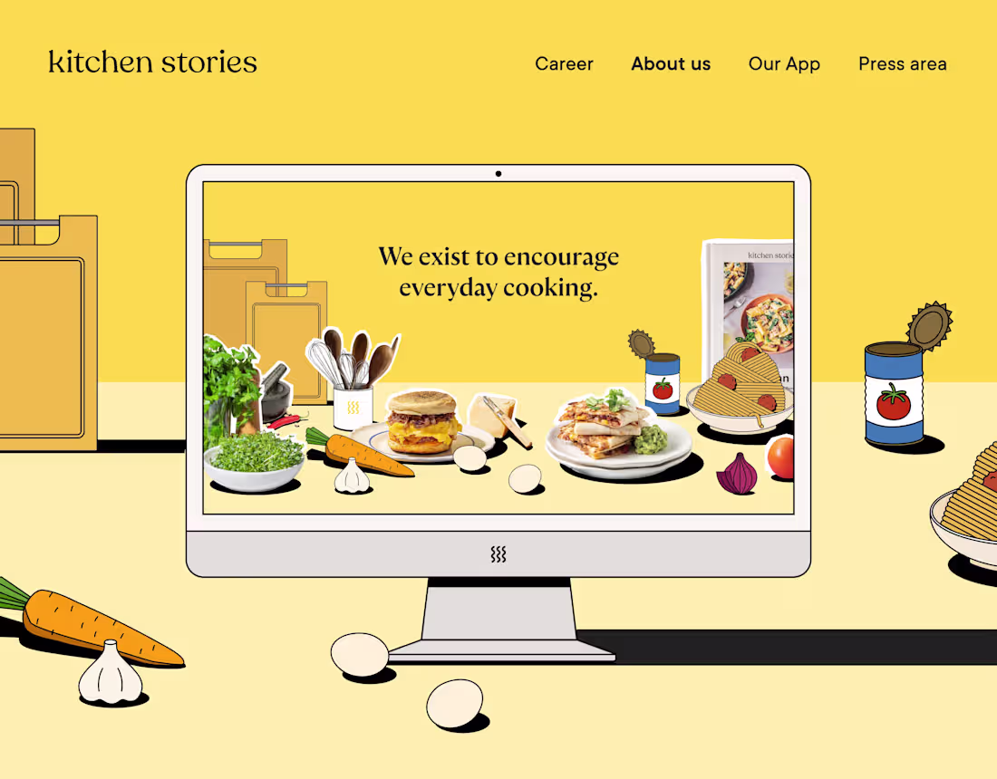 Cover image for Kitchen Stories - Company Pages / Web Design