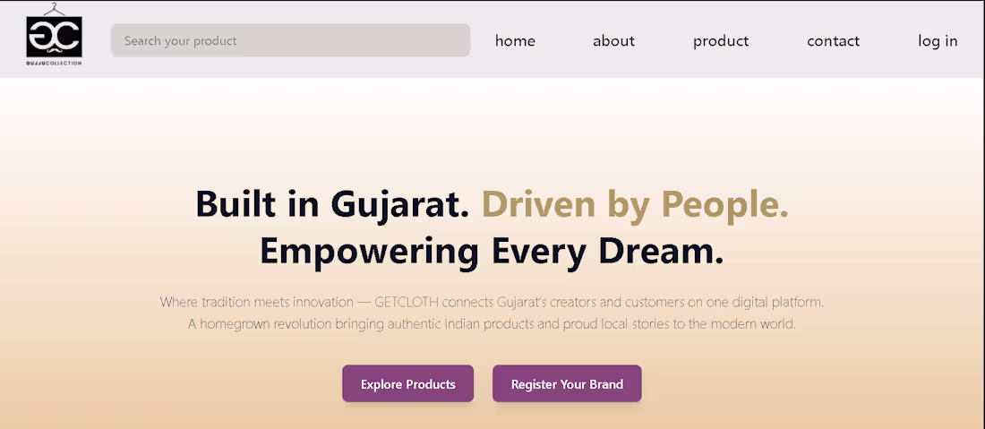 Cover image for GETCLOTH – E-commerce Platform (Prototype