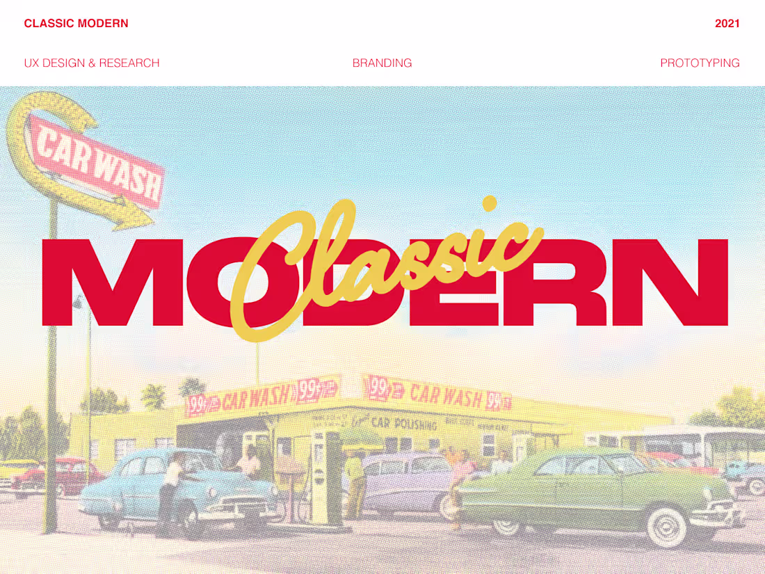 Cover image for Classic Modern - UX Design, Branding and Prototyping