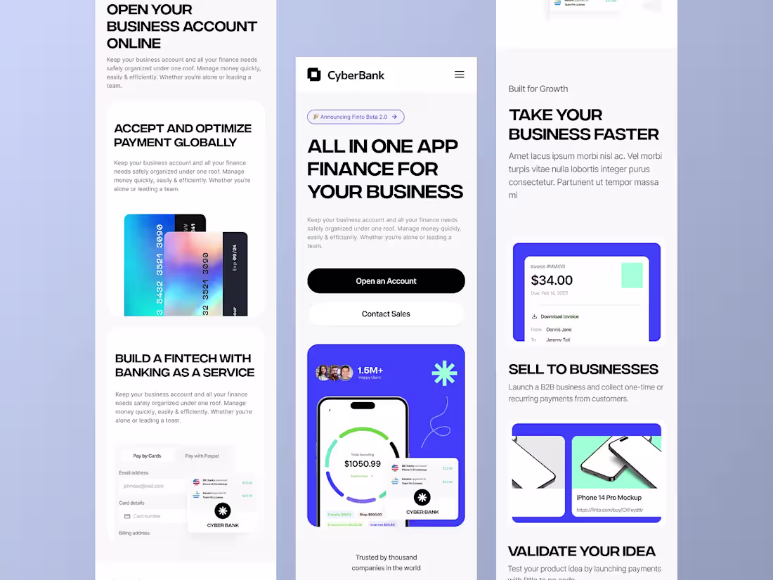 Cover image for Banking, Payment & Cryptocurrency Web UI Design