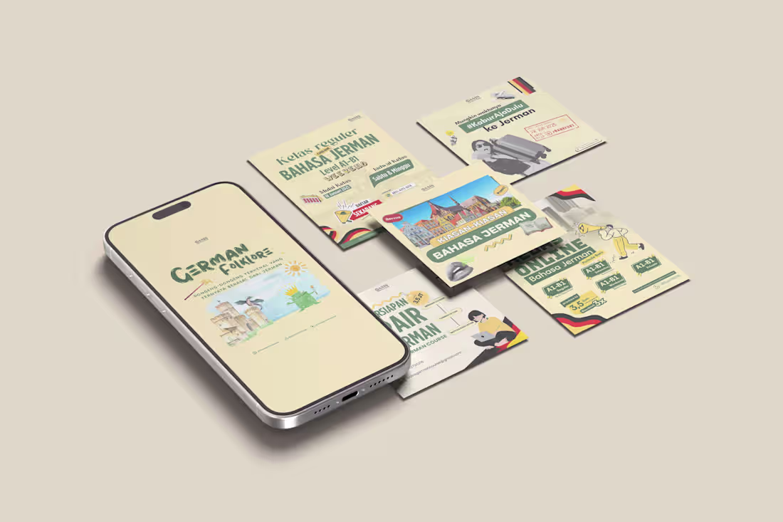 Cover image for Oasis German Course | Social Media Design