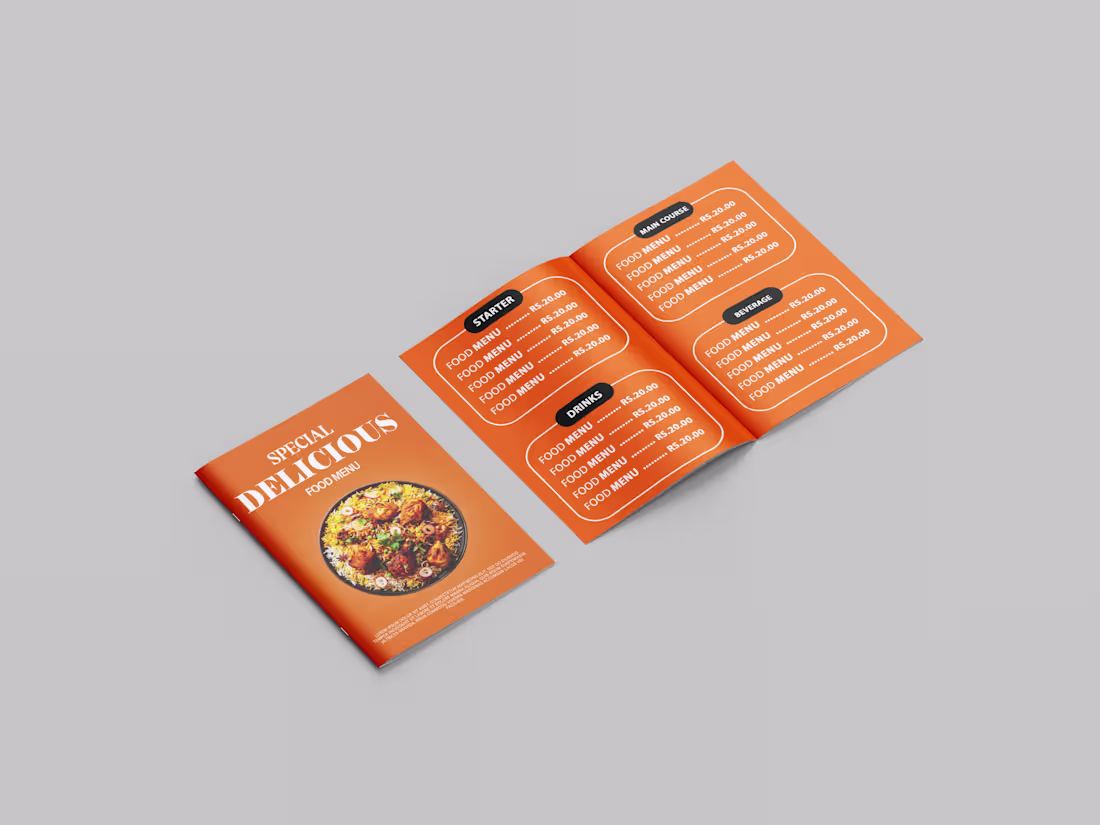 Cover image for Food Menu Brochure Design 