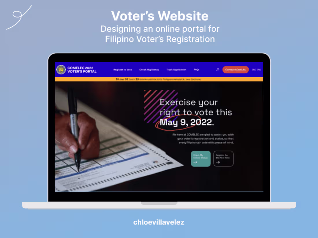 Cover image for Designing an online portal for Filipino Voter’s Registration