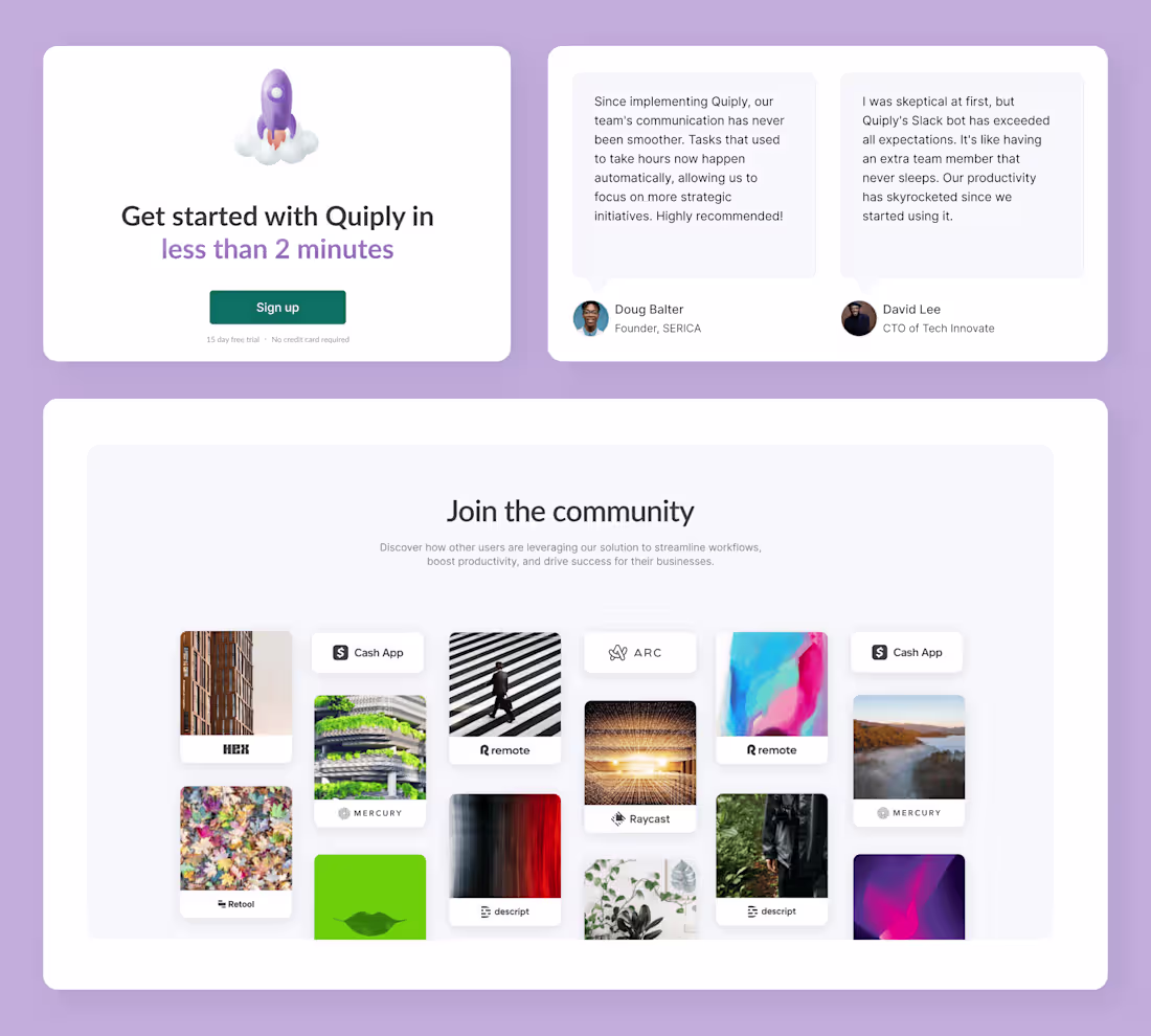 Cover image for Slack-bot startup landing page