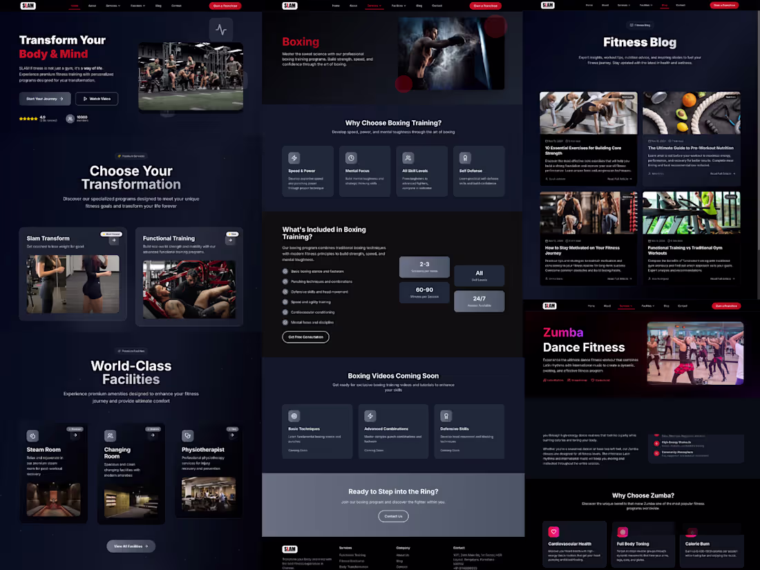 Cover image for Slam Fitness – Responsive Gym Website