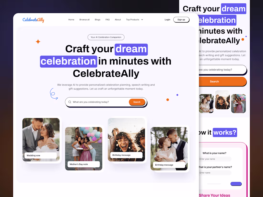 Cover image for CelebrateAlly – Celebration Planning with AI