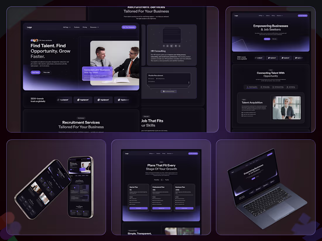 Cover image for Recruitment / HR SaaS Website Figma UI/UX + Webflow Development