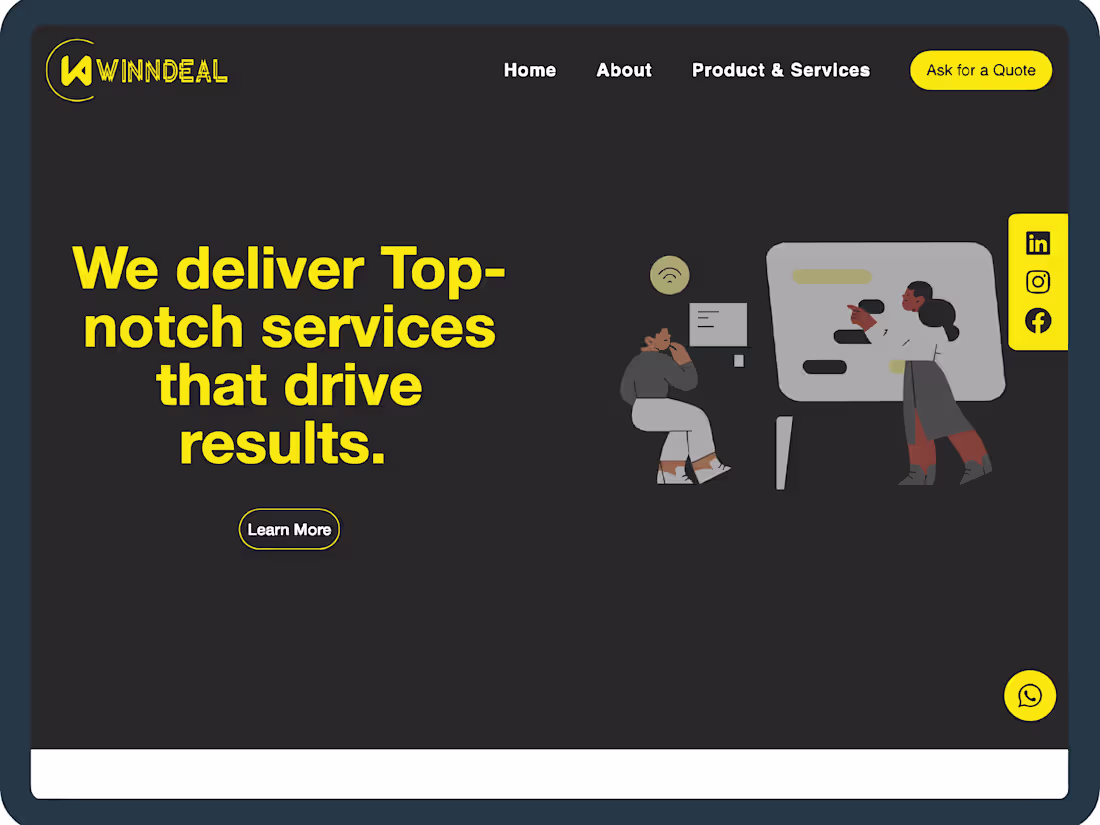 Cover image for Winndeal IT Solutions Company Website