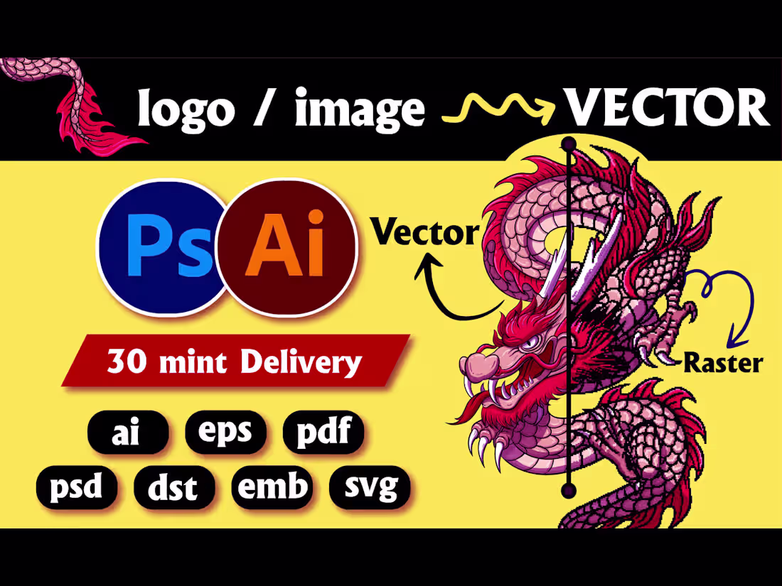Cover image for I will do vector tracing, image to vector and convert to vector