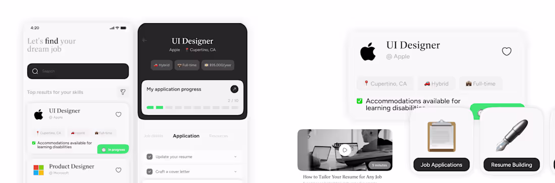Cover image for Stride Mobile App (UX Design, Accessibility, Careers)