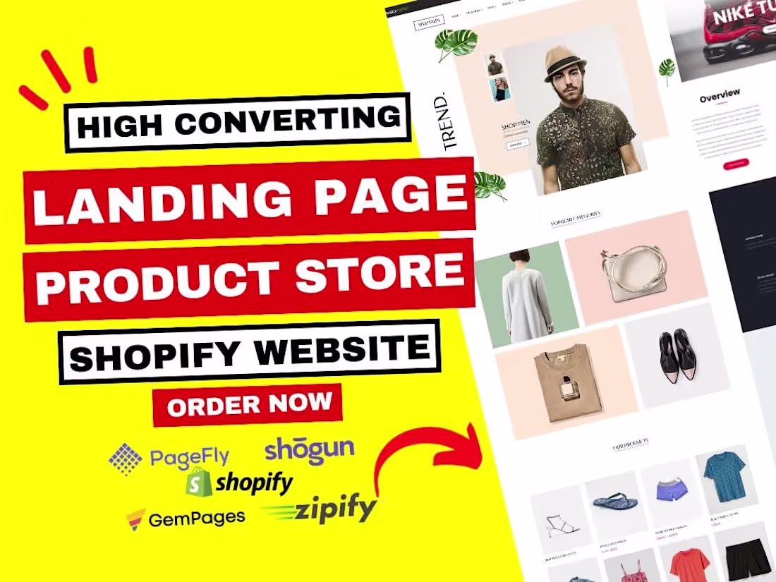 Cover image for High Converting Shopify Website & Landing page