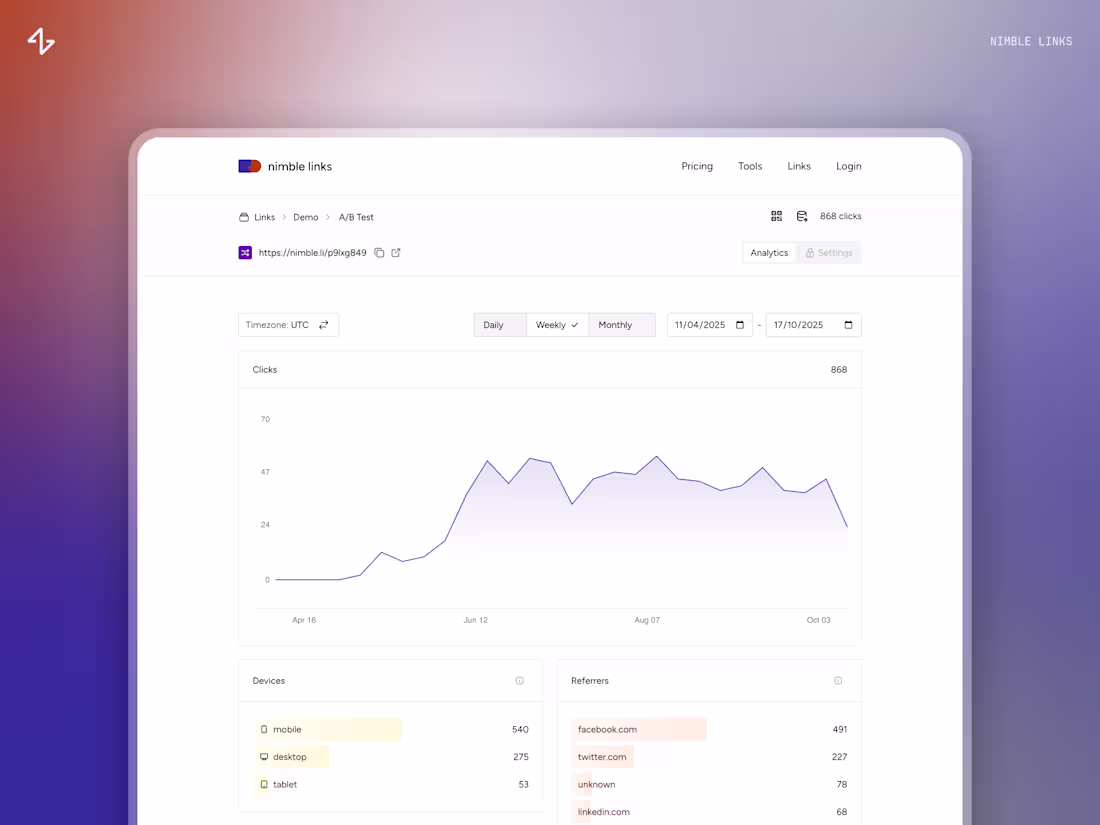 Cover image for Fun collaboration with Nimble Links to update their analytic...