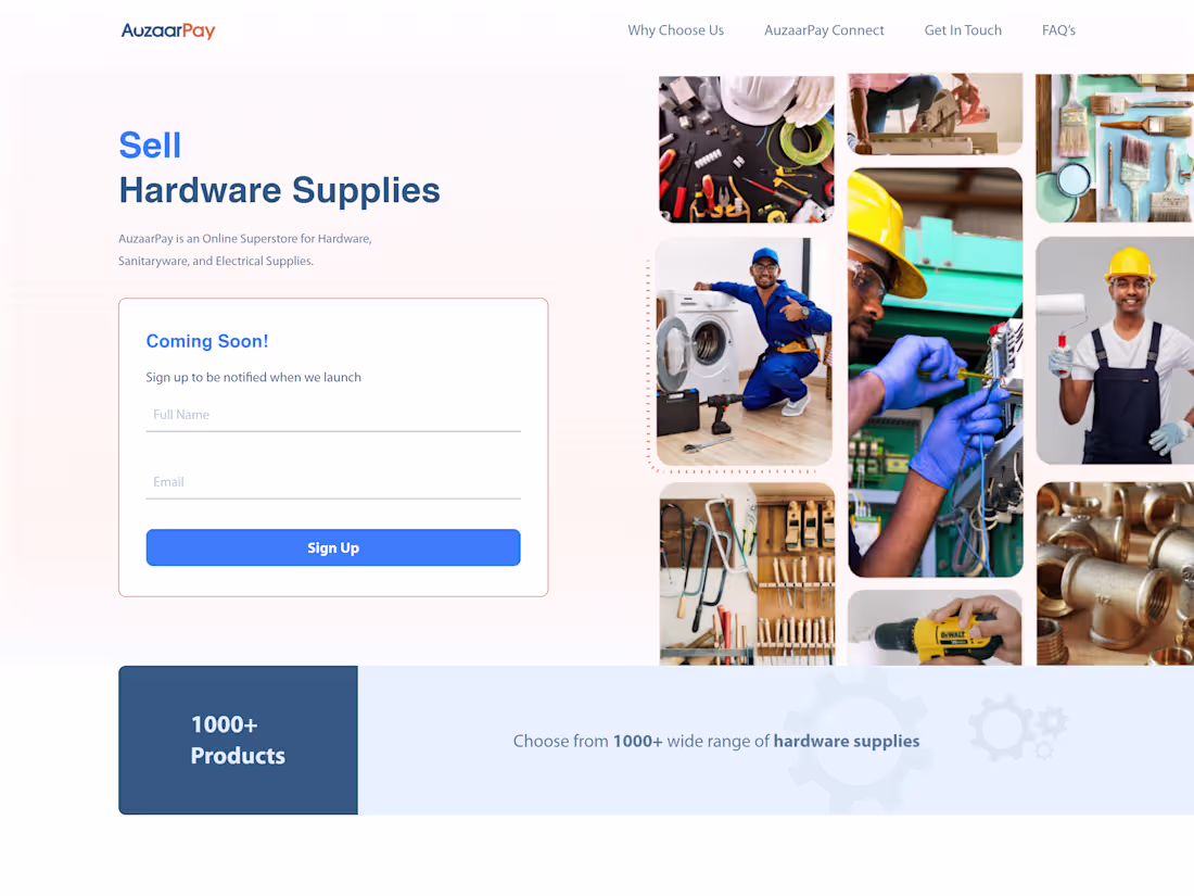 Cover image for Auzaarpay – Online Superstore for Hardware, Sanitaryware & Elec…