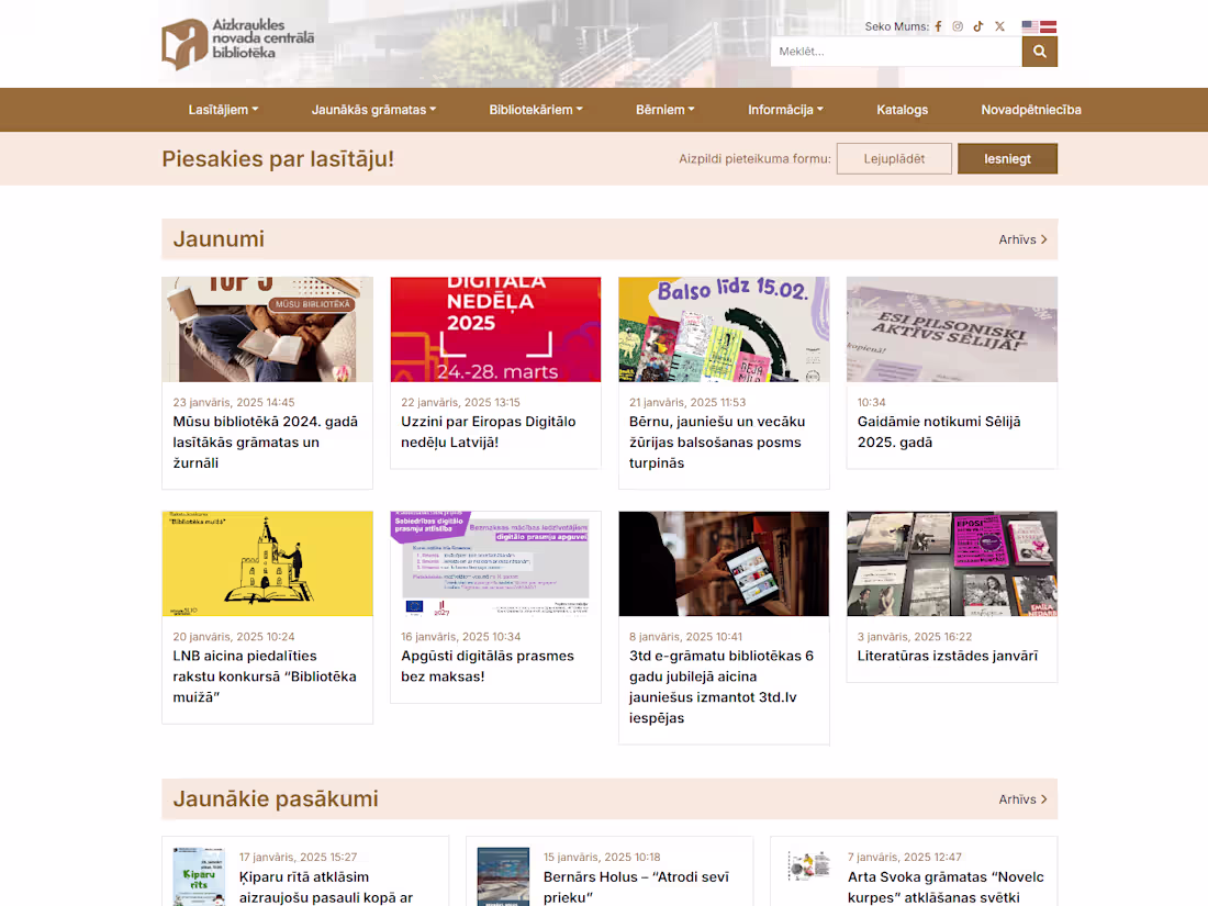 Cover image for Custom WordPress Website Template for Regional Library