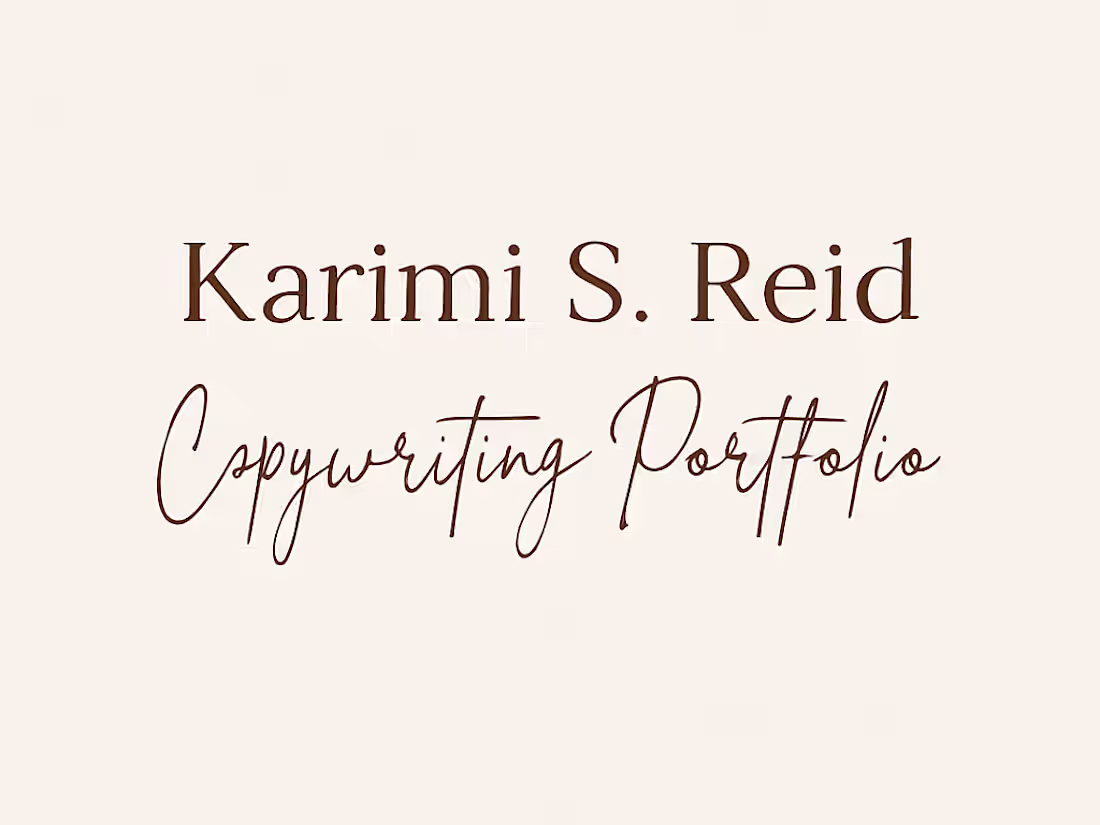 Cover image for Copywriting Portfolio – Lifestyle, Product & Brand Voice