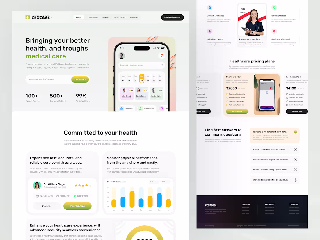 Cover image for Health Care App Landing Page Development