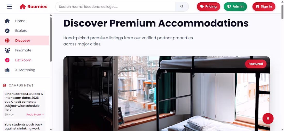 Cover image for Roomies is an AI-powered housing