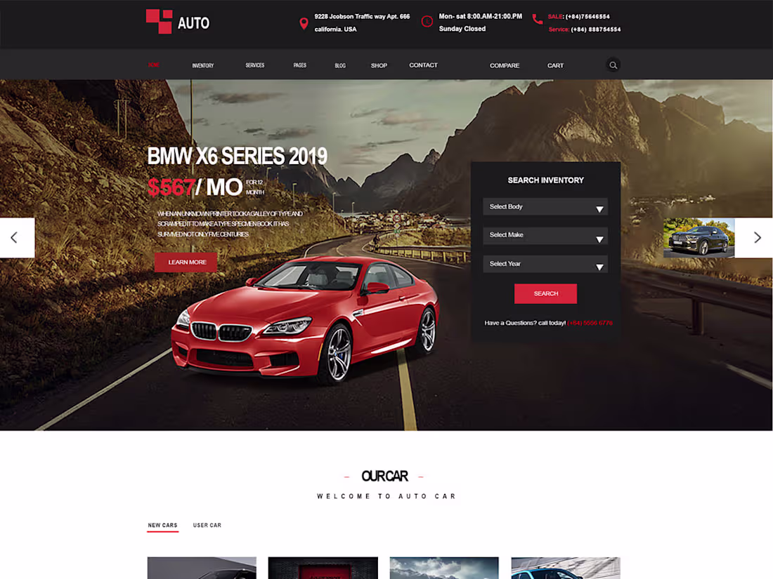 Cover image for Car Showroom Style Site