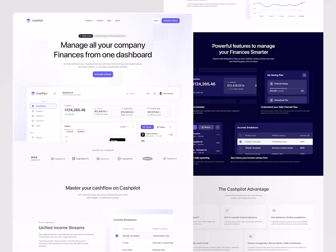 Cover image for CashPilot - Smart Finance Landing