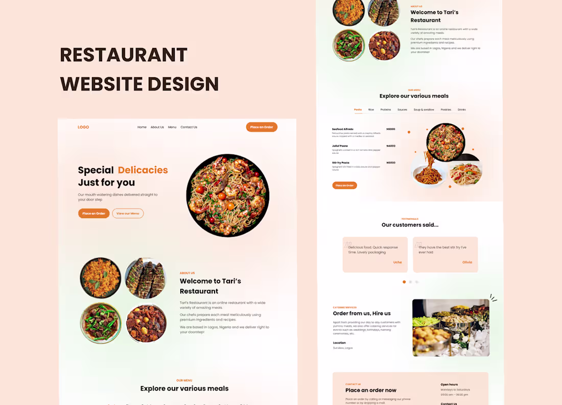 Cover image for Restaurant Website Template Design 