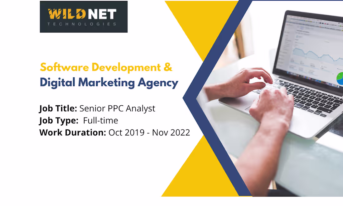 Cover image for Wildnet Technologies - Sr. PPC Analyst (Full Time)