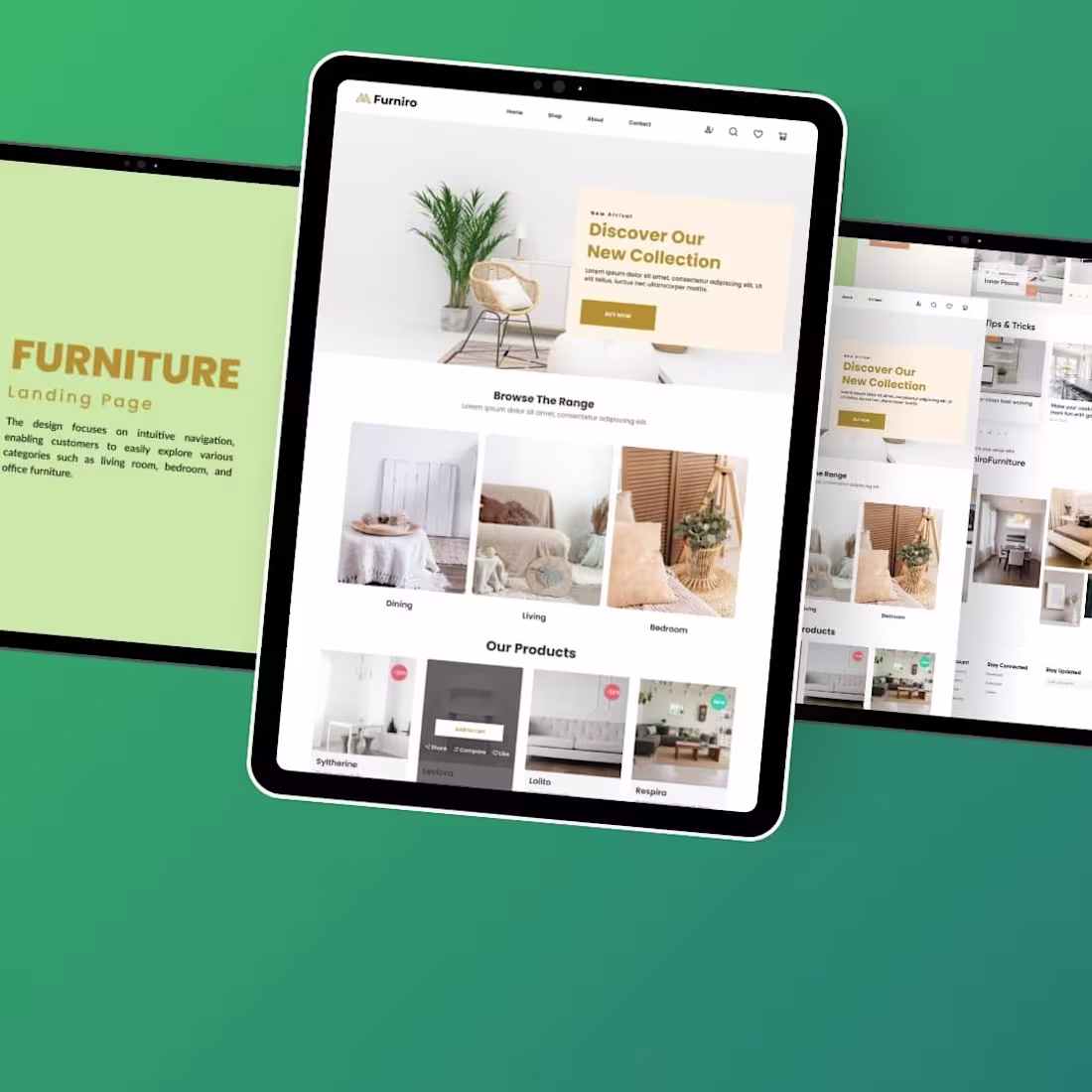 Cover image for FURNITURE WEBSITE UI