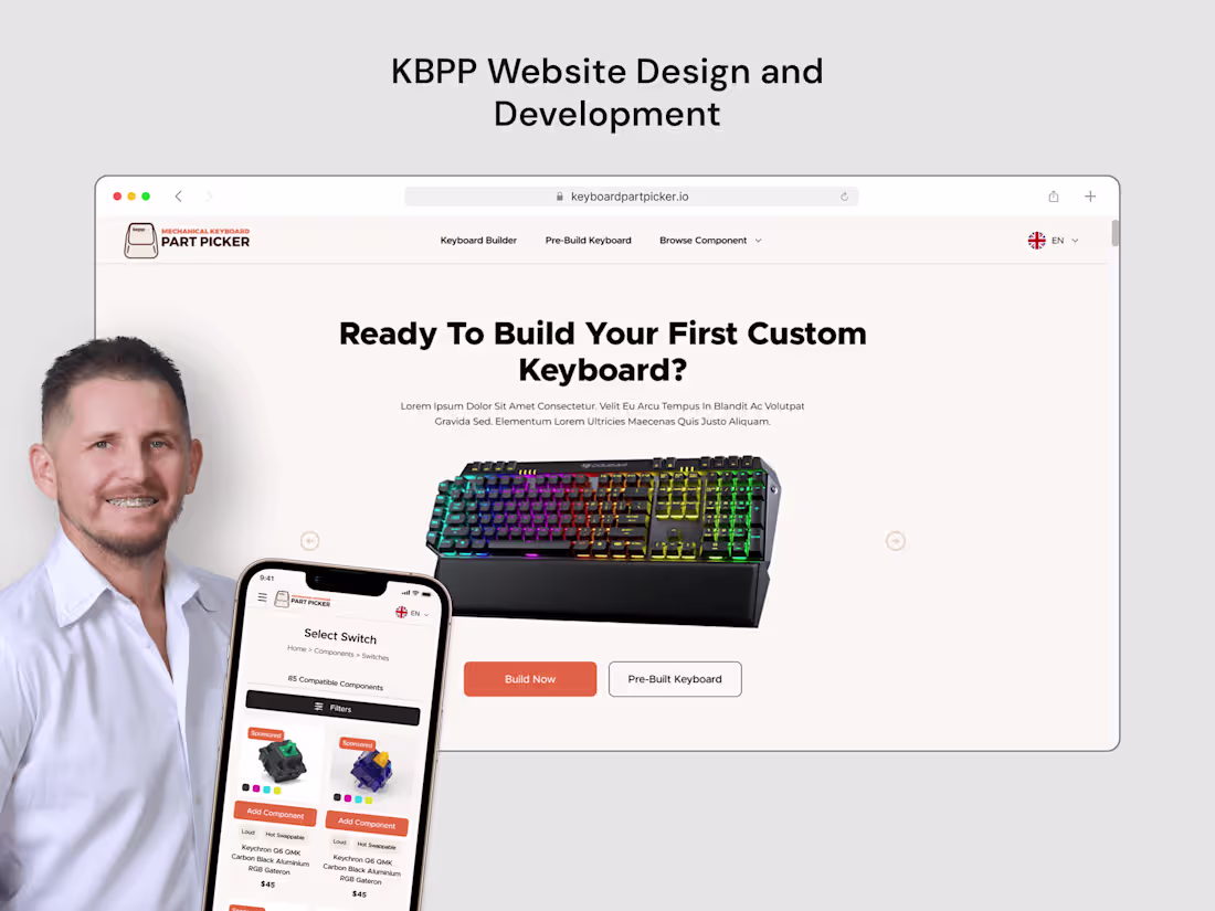 Cover image for Keyboard Part Custom Builder (Ui/Ux Design + Development)