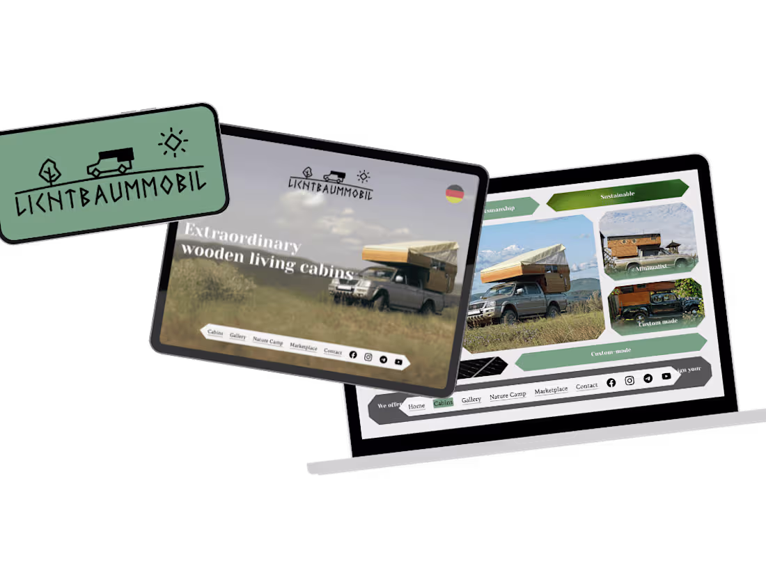 Cover image for Lichtbaummobil, Logo, Web Design & Development (Custom Coded)