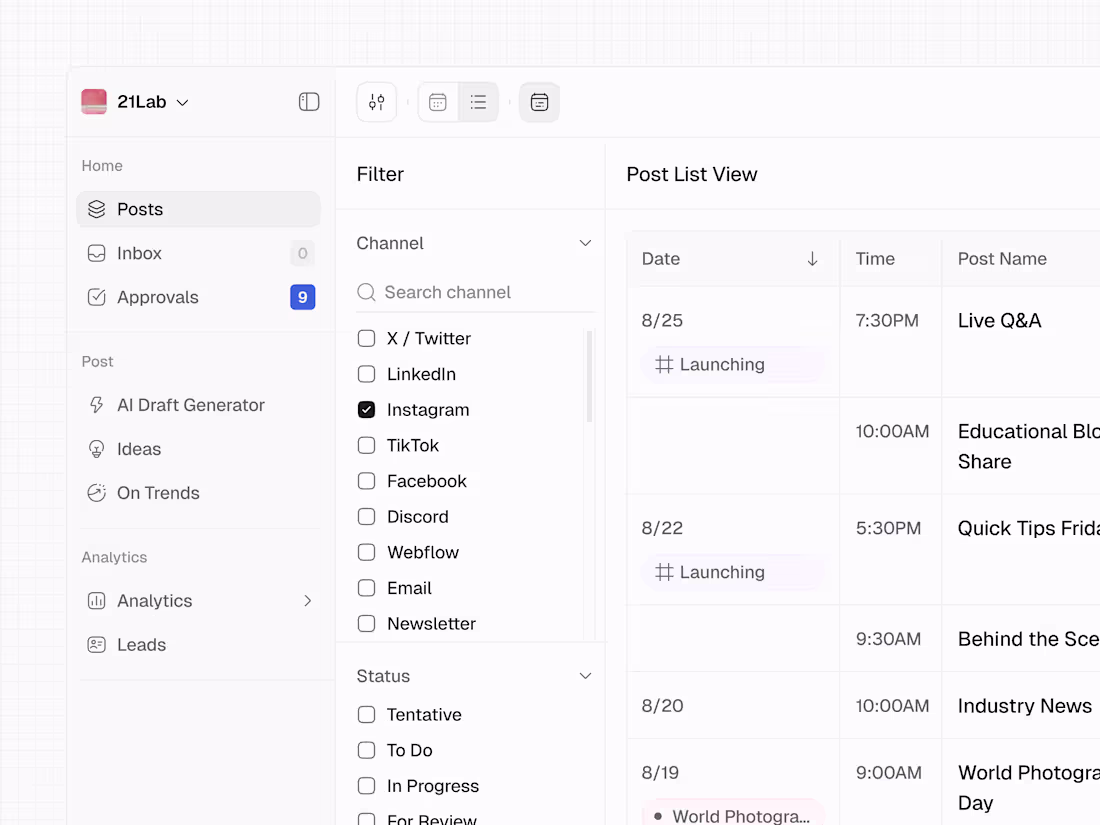Cover image for Posta - Social Media Management Platform