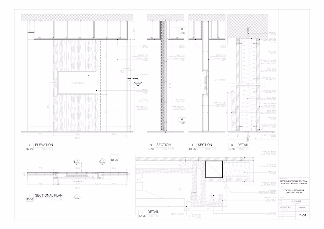 Cover image for TV UNIT SECTION DETAIL
