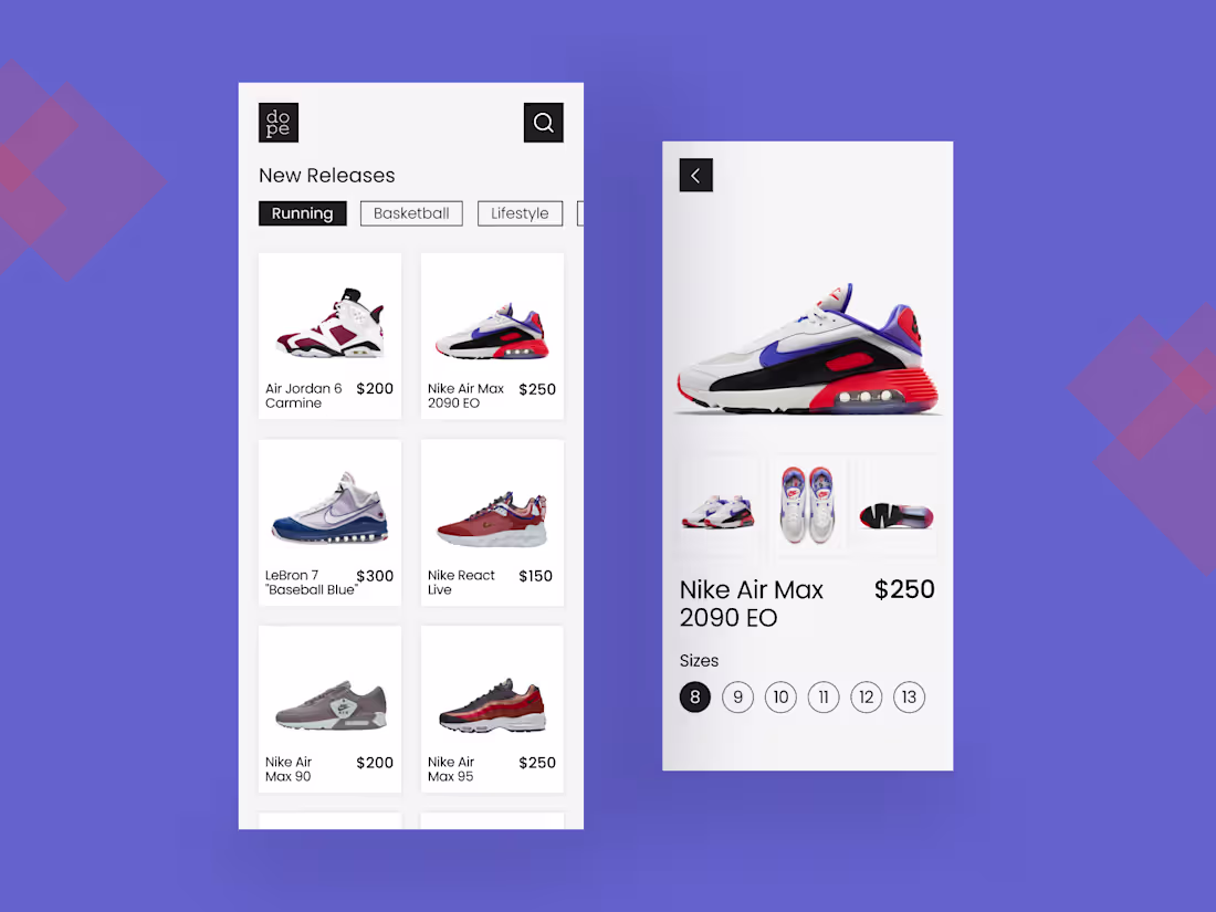 Cover image for Shoe Store App Concept