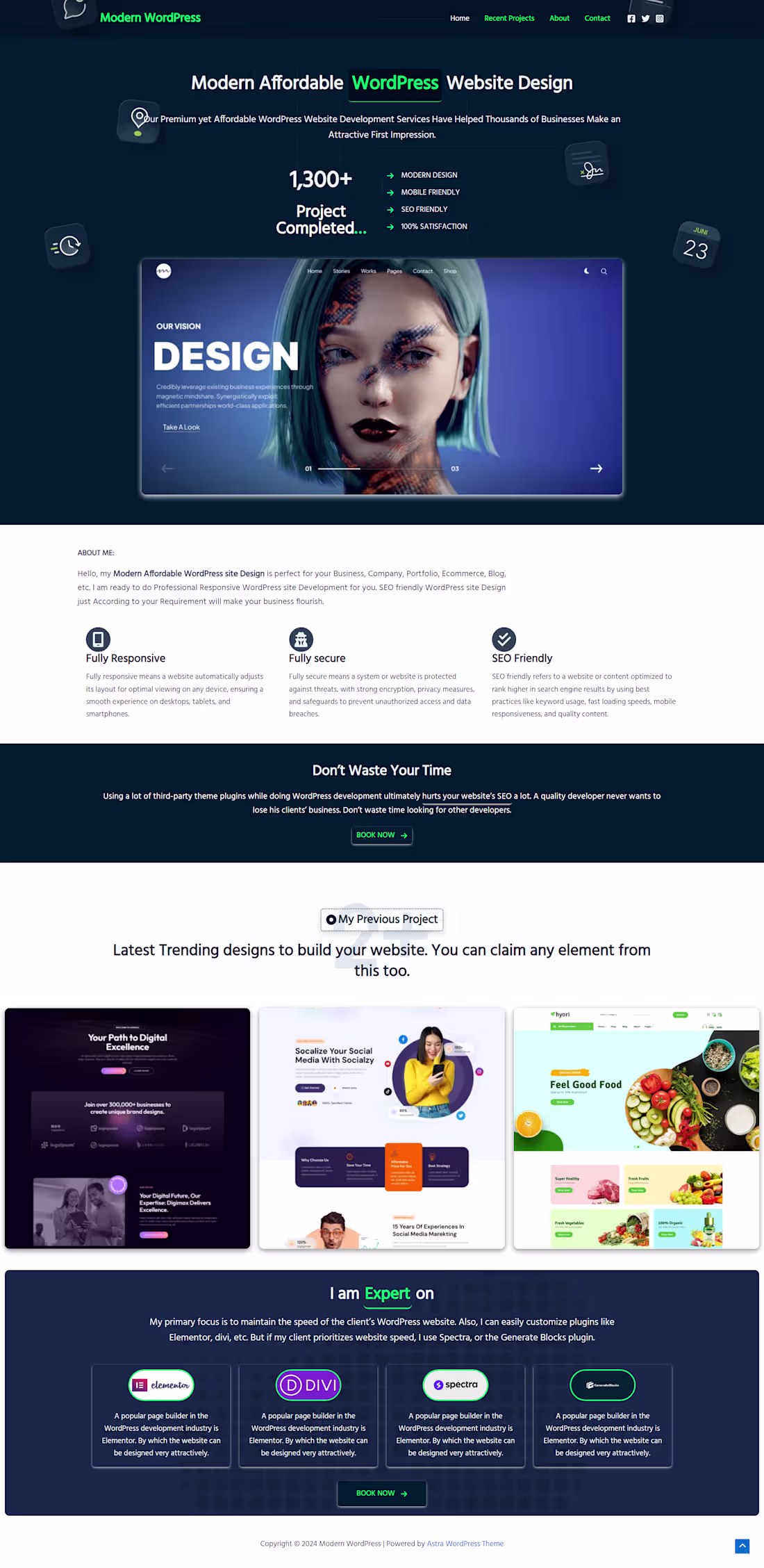 Cover image for Modern WordPress Website Design