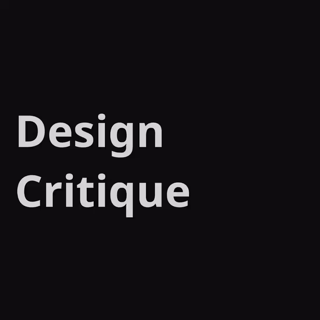 Cover image for Design Feedback and Critique