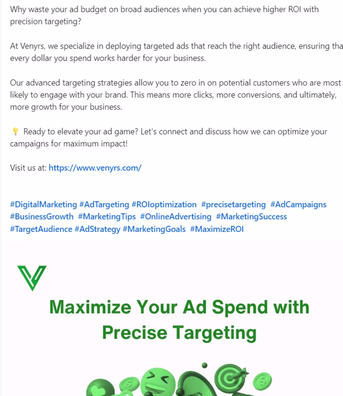 Cover image for Social media copywriter at Venyrs