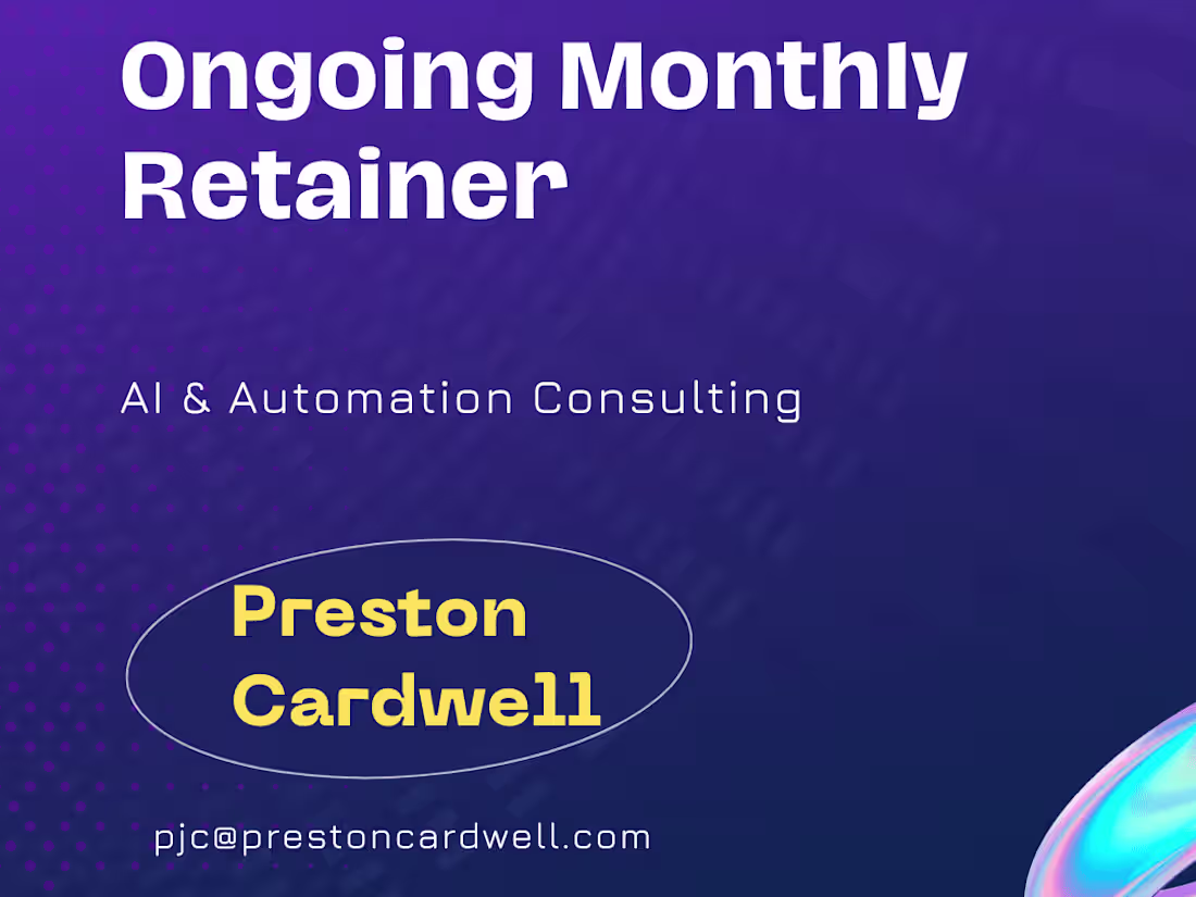 Cover image for AI Automation Consultant