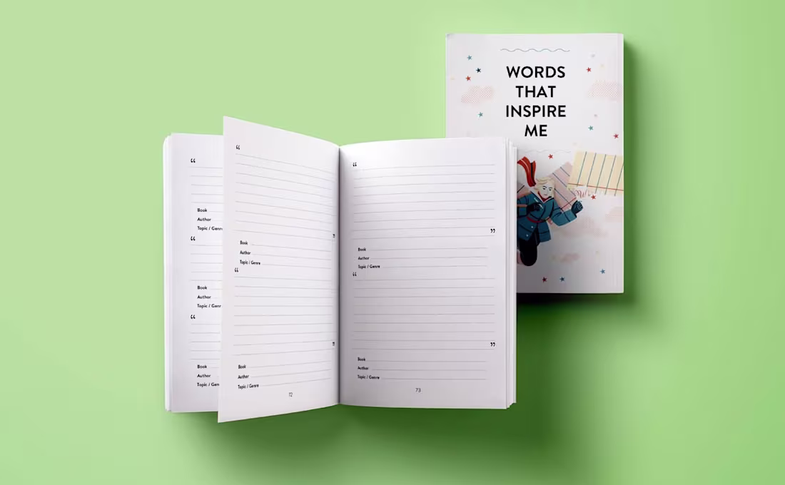 Cover image for Notebook "Words That Inspire Me"