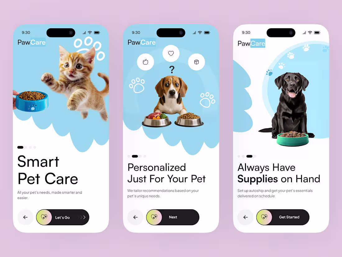 Cover image for PawCare Mobile App Design
