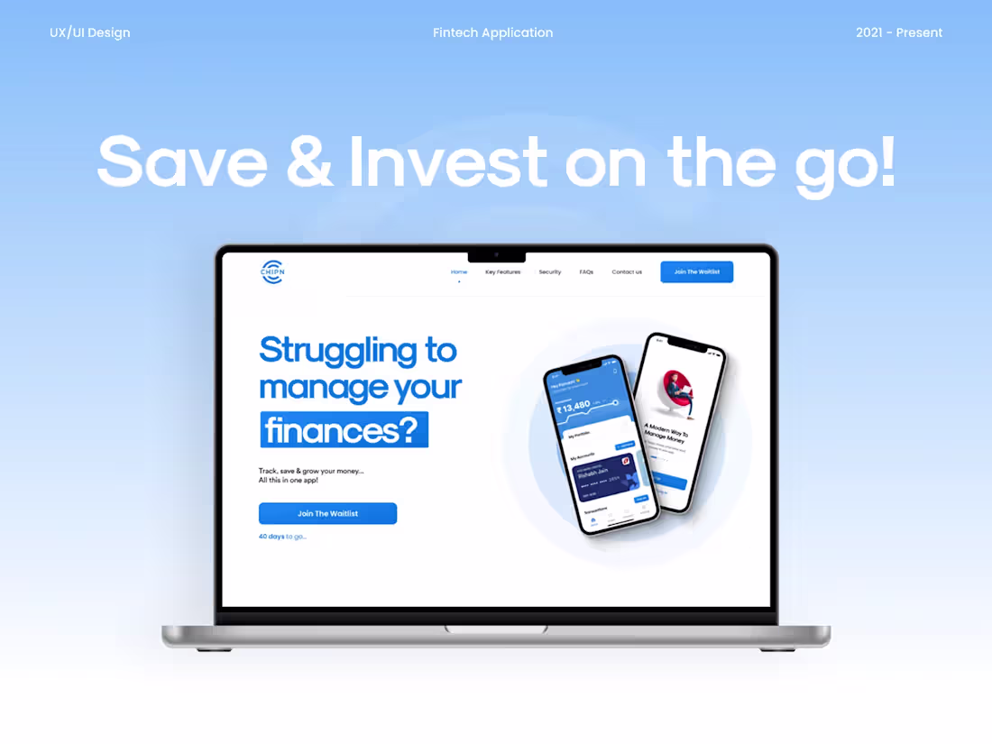 Cover image for Chipn Fintech UI/UX Mobile App  Design